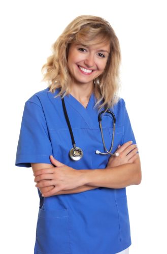 Female nurse smiling